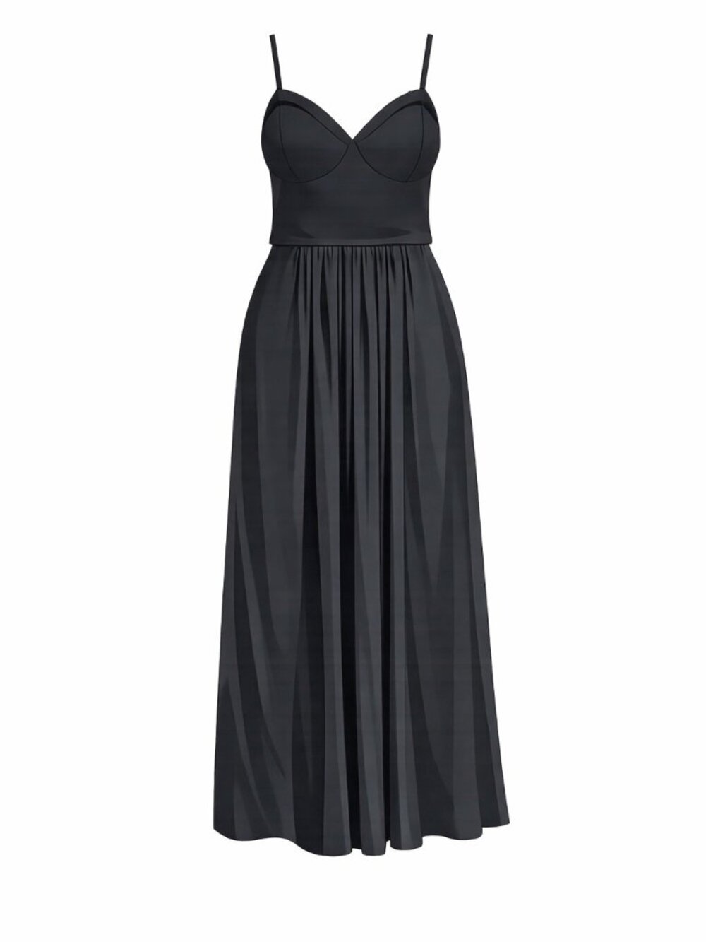 Black bustier gown